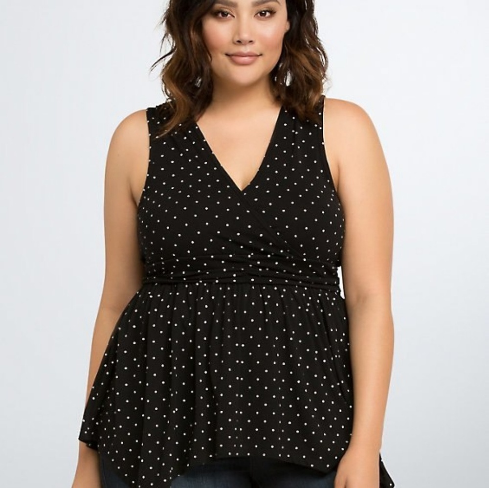 Polka Dot Babydoll Top